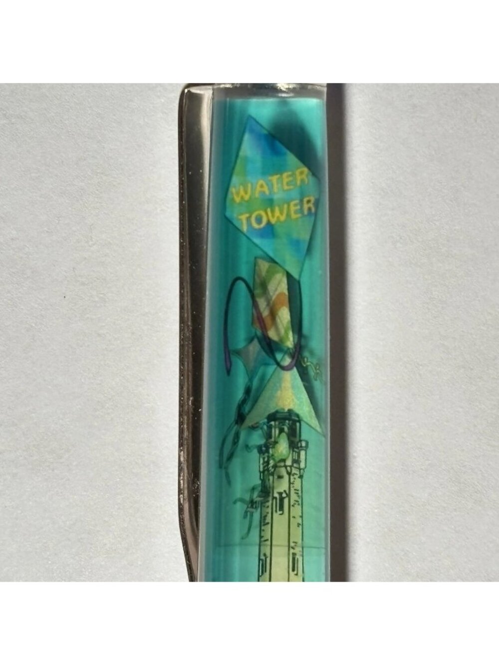 Chicago Water Tower Floaty Pen Kite Moves Up Building Vintage Souvenir Promo